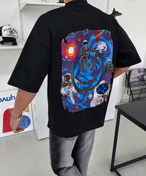 리프 우주 스마일 반팔T (3color)